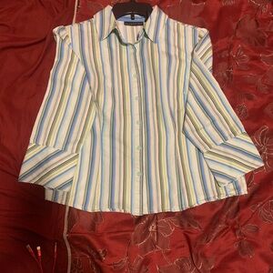 Attention Multicolor Striped Button Down Shirt